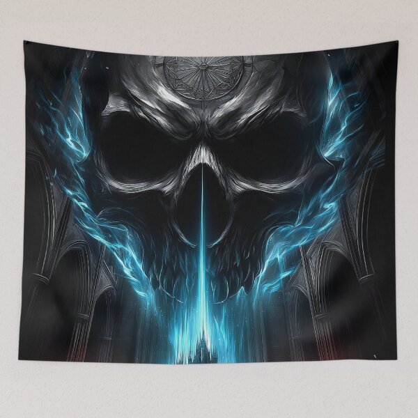 Item preview, Throne of the Damned – Gothic Skull Cathedral Fantasy Art designed and sold by Skolyak.