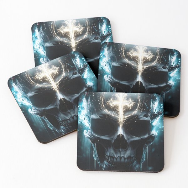Item preview, Sanctified Skull – Gothic Cross and Divine Flame Fantasy Art designed and sold by Skolyak.