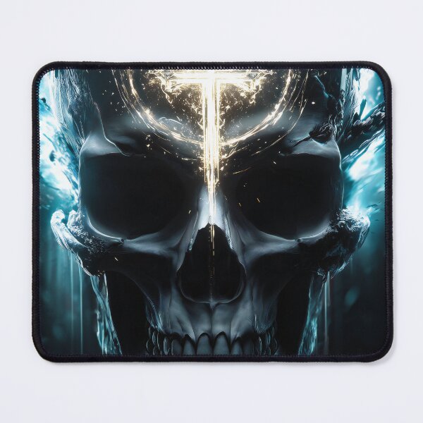 Item preview, Sanctified Skull – Gothic Cross and Divine Flame Fantasy Art designed and sold by Skolyak.
