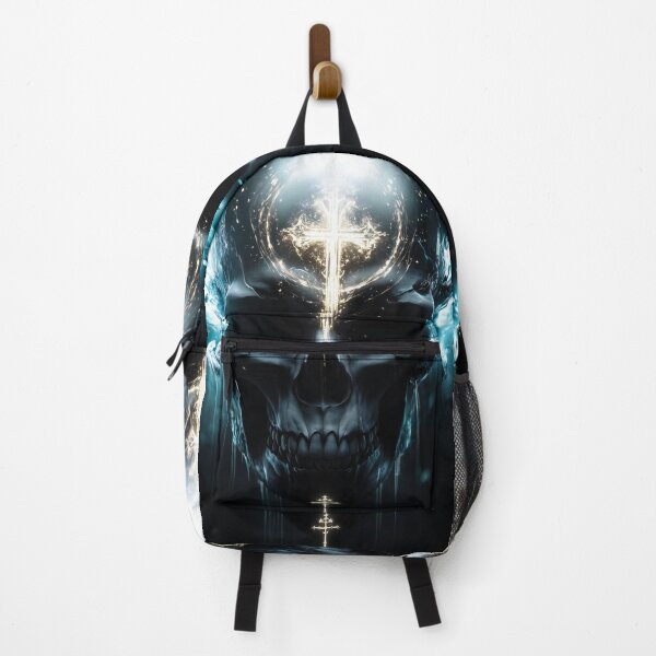 Item preview, Sanctified Skull – Gothic Cross and Divine Flame Fantasy Art designed and sold by Skolyak.