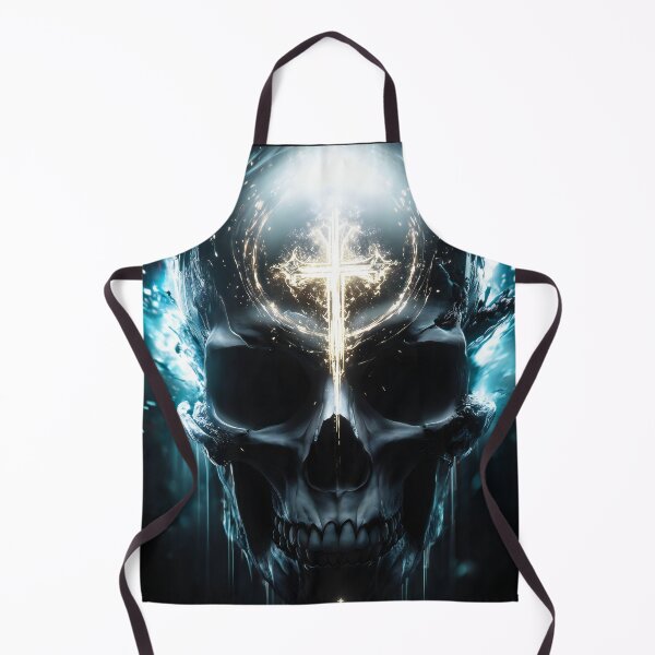 Item preview, Sanctified Skull – Gothic Cross and Divine Flame Fantasy Art designed and sold by Skolyak.