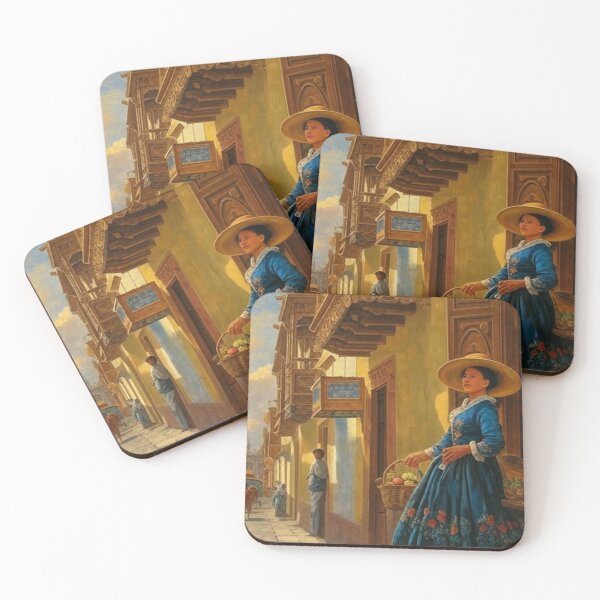 Item preview, Traditional Woman on a Colonial Lima Street  designed and sold by Black Rex.