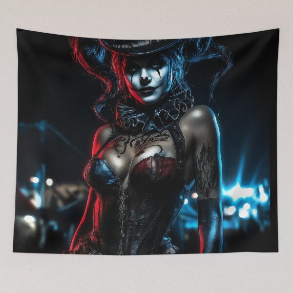 Item preview, Midnight Harlequin – Gothic Circus Queen Fantasy Art designed and sold by Skolyak.