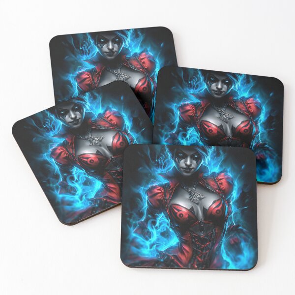 Item preview, Infernal Harlequin – Dark Carnival Sorceress Fantasy Art designed and sold by Skolyak.