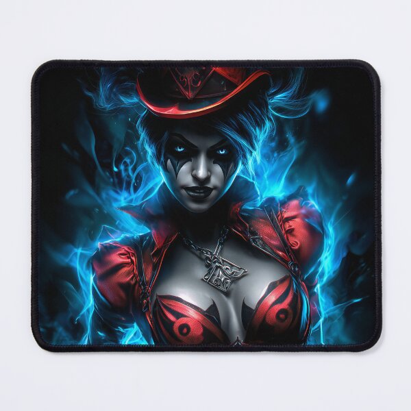 Item preview, Infernal Harlequin – Dark Carnival Sorceress Fantasy Art designed and sold by Skolyak.