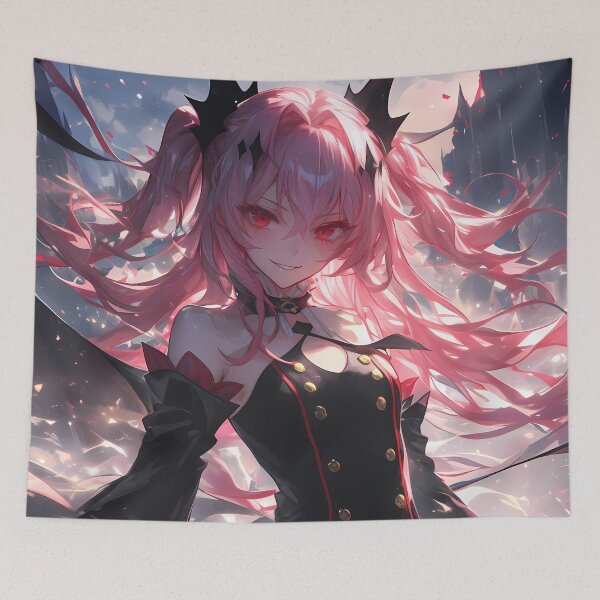 Item preview, Krul Tepes Seraph End Anime Girl Waifu Dark Vampire Queen Crimson Glow designed and sold by earlobejerk.