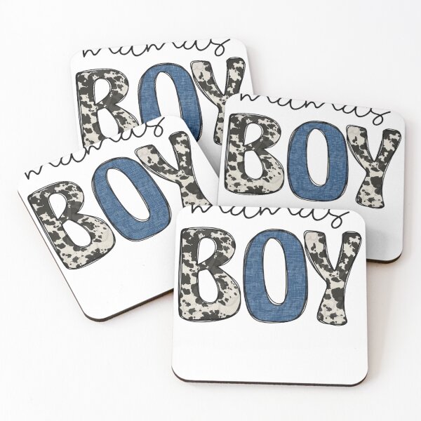 Item preview, Mama's Boy Western Cow Print Denim designed and sold by NickJenkins21.