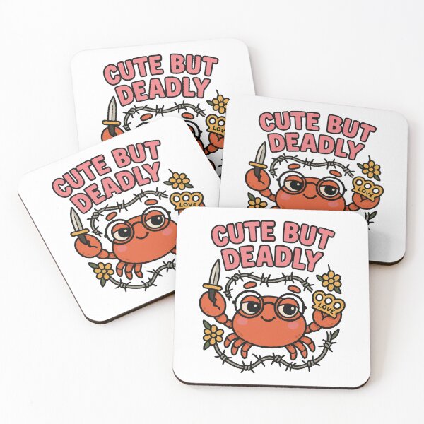 Item preview, Cute But Deadly | Funny Kawaii Crab with Attitude Design designed and sold by inkoutninja.