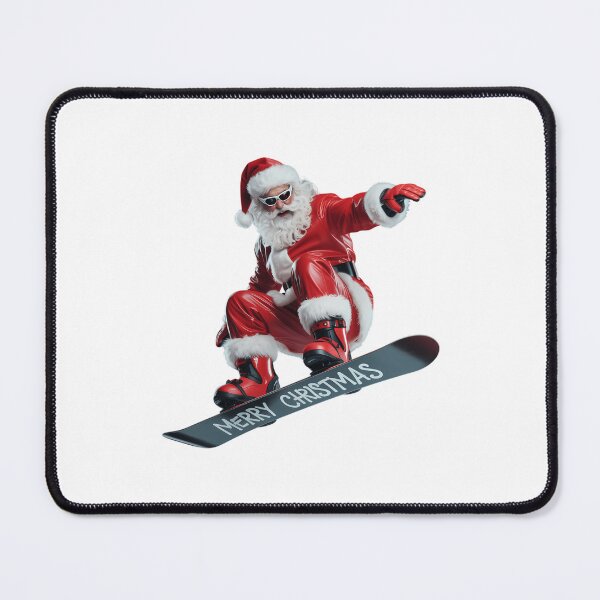 Item preview, Christmas Santa Claus Snowboard Snowboarding Snowboarder designed and sold by Sunset4Bones.