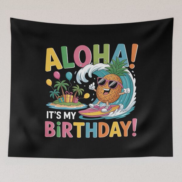 Item preview, Hawaii It My Birthday Party Aloha Hawaiian Floral designed and sold by Patricsselin.