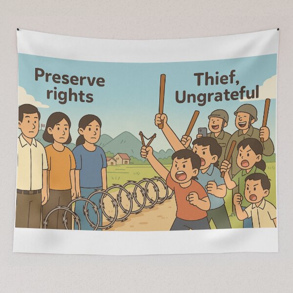 Item preview, Border Divide: Preserve Rights vs Incitement designed and sold by LaiThaiPatterns.