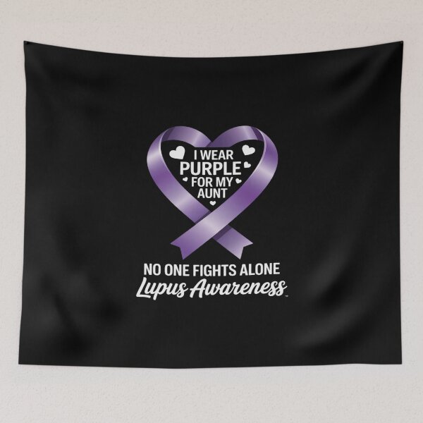 Item preview, I Wear Purple For My Aunt For Lupus Awareness Purple Ribbon designed and sold by KingsLife1994.