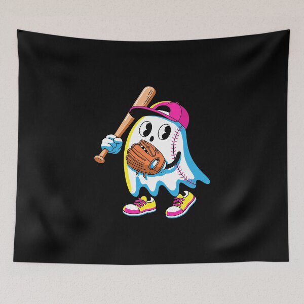 Item preview, Ice Cream Drip Ghost Baseball Spots Baseball Drip Halloween designed and sold by KingsLife1994.