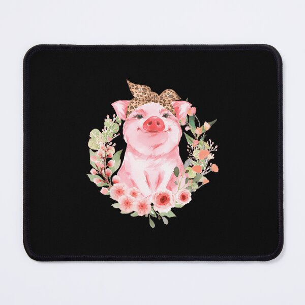 Item preview, Pig With Leopard Headband Flower 	 Cute Pig Lover 	 		 designed and sold by lvpflwagkj56.