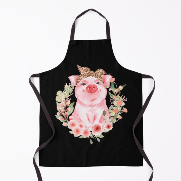 Item preview, Pig With Leopard Headband Flower Cute Pig Lover designed and sold by lvpflwagkj56.