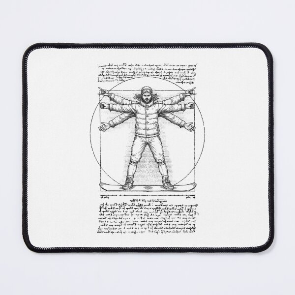 Item preview, Snowboarder Snowboarding Vitruvian Man Leonardo Da Vinci designed and sold by GrandeDuc.