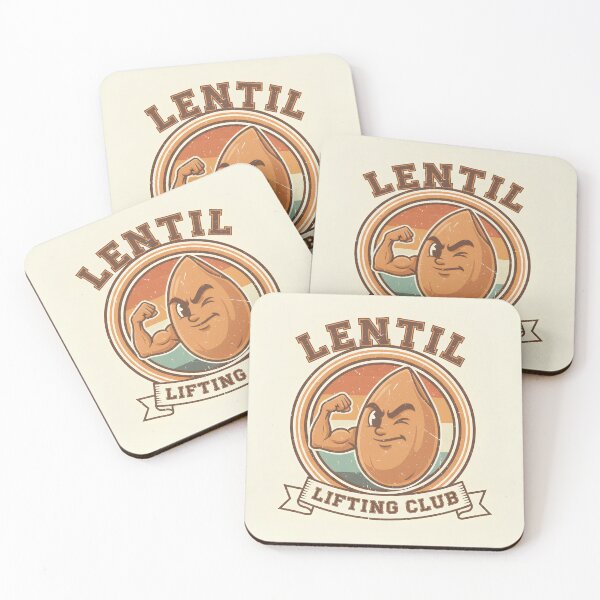 Item preview, Lentil Lifting Club - Retro Vegan Gym Logo designed and sold by MintedMinds.