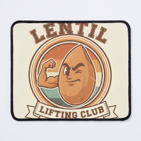 Item preview, Lentil Lifting Club - Retro Vegan Gym Logo designed and sold by MintedMinds.
