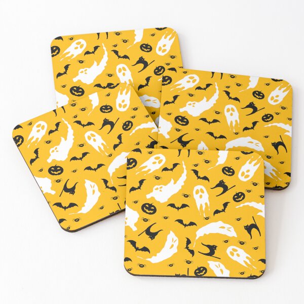 Item preview, Spooky Cute Halloween Ghosts, Bats, and Pumpkins Pattern – Festive Orange Throw Blanket designed and sold by FestivityFinds.