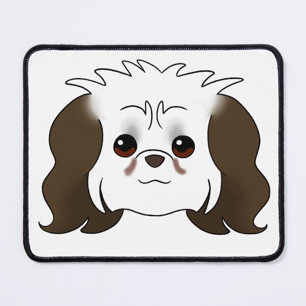 Item preview, White Shih Tzu Dark Brown Ears Tear Stains designed and sold by OliRoseArt.
