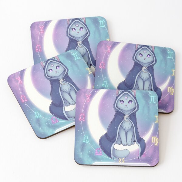 Item preview, Astrology Zodiac Cat Mystic Cosmic Kitty Star Sign Design designed and sold by Neko-Doodle-co.