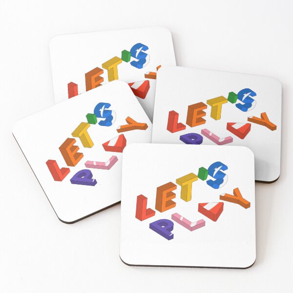 Item preview,  Let's Play Fun Block Letters Typography designed and sold by Happyfreedom.