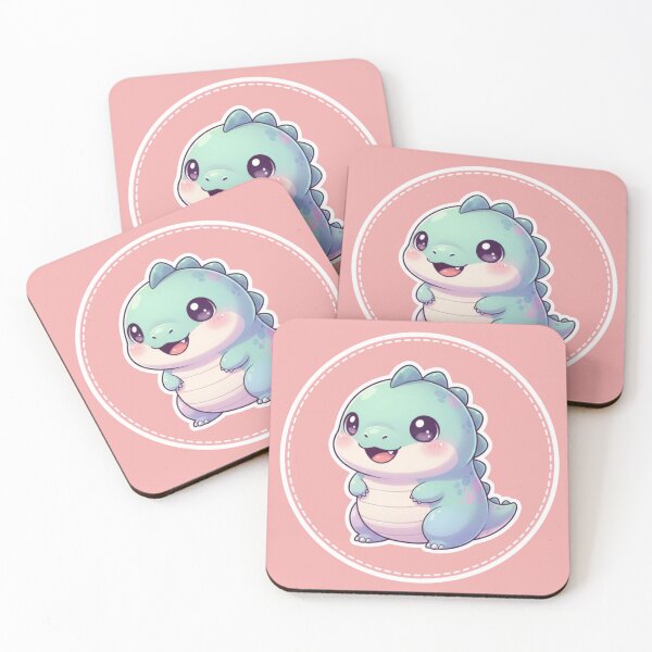 Item preview, Adorable Cute Baby Dinosaur Chibi Dino Kawaii Animal Cartoon Illustration designed and sold by bvdesignart.