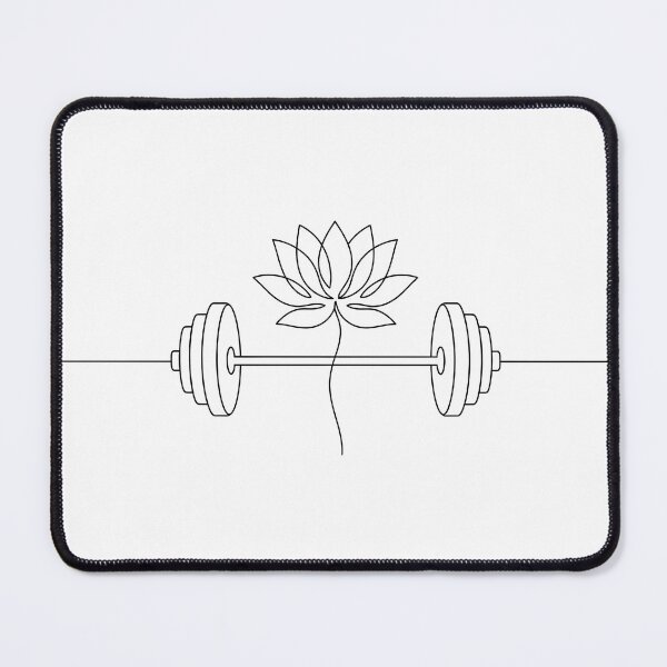 Item preview, Strength and Serenity - Mindful Barbell Lotus designed and sold by MintedMinds.