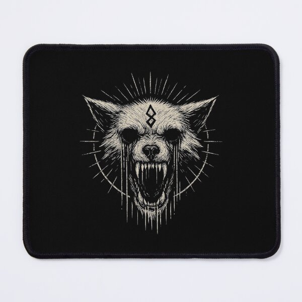 Item preview, Occult Wolf Sigil – Dark Gothic Artwork- on black designed and sold by Stebahn.