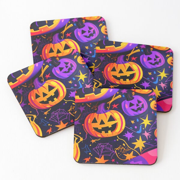 Item preview, Halloween Jack-O-Lanterns And Stars Vibrant Happy Designs  designed and sold by DEC02.