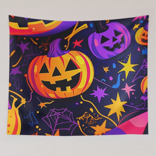 Item preview, Halloween Jack-O-Lanterns And Stars Vibrant Happy Designs  designed and sold by DEC02.