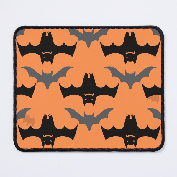 Item preview, Halloween Wall Tapestry with Large Black and Gray Bat Pattern on Orange Background – Spooky Gothic Home Decor designed and sold by FestivityFinds.