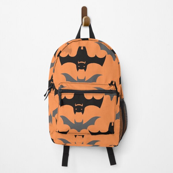 Item preview, Halloween Wall Tapestry with Large Black and Gray Bat Pattern on Orange Background – Spooky Gothic Home Decor designed and sold by FestivityFinds.