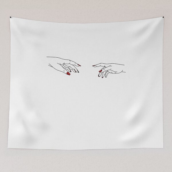 Item preview, The Creation of Eve hands with red manicure nail polish	 designed and sold by nueibtga5.
