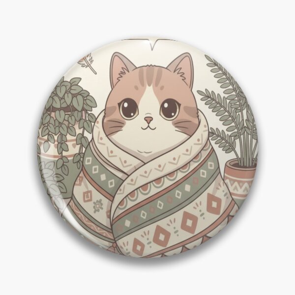 Item preview, Bohemian Blanket Cat Cozy Boho Kitty Textile Pattern Design designed and sold by Neko-Doodle-co.