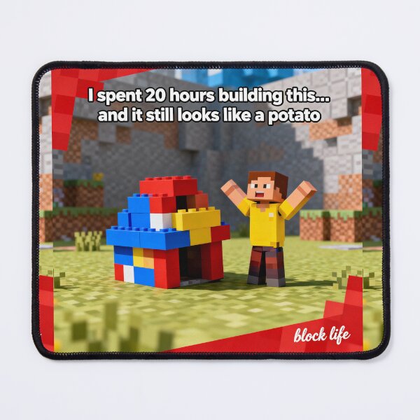 Item preview, Survive and Craft On - Block Meme designed and sold by Raseelvm.