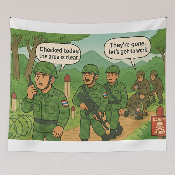 Item preview, Border Patrol – Jungle Sweep & Hidden Mines designed and sold by LaiThaiPatterns.