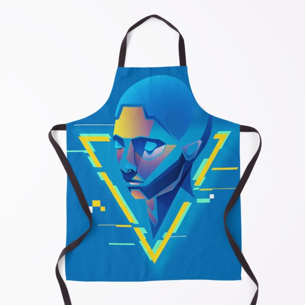 Item preview, graphic of AI, artificial intelligence head presented in cyberpunk vivid colour  designed and sold by NiamLab.