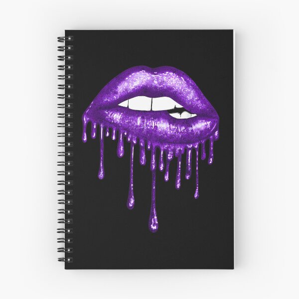 Item preview, Purple Dripping Biting Lips Faux Lipstick Effect 80s 	 		 designed and sold by mvzonxxqta4.