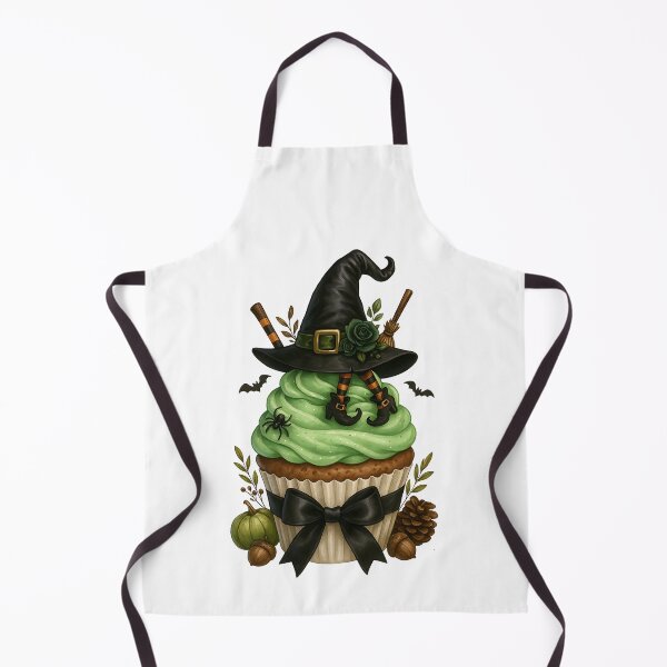 Item preview, Witch Hat Halloween Cupcake with Green Frosting – Spooky Cute Dessert Aesthetic designed and sold by Sixtinebzh.