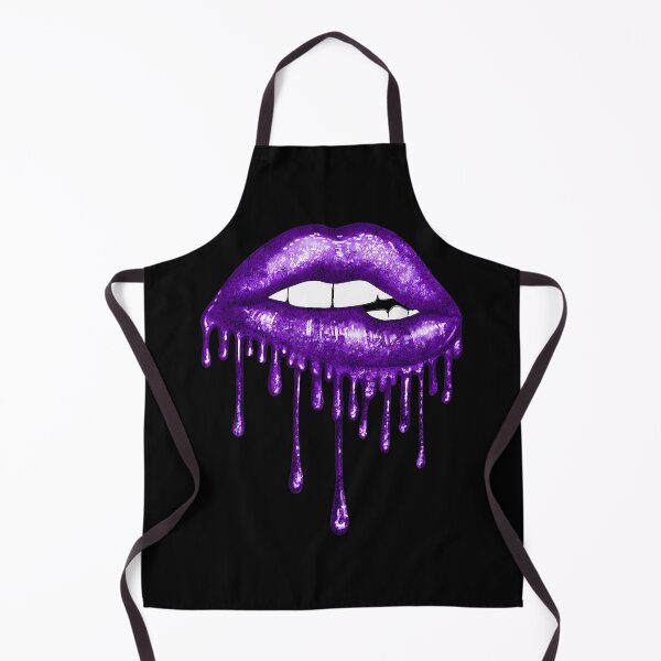 Item preview, Purple Dripping Biting Lips Faux Lipstick Effect 80s designed and sold by mvzonxxqta4.