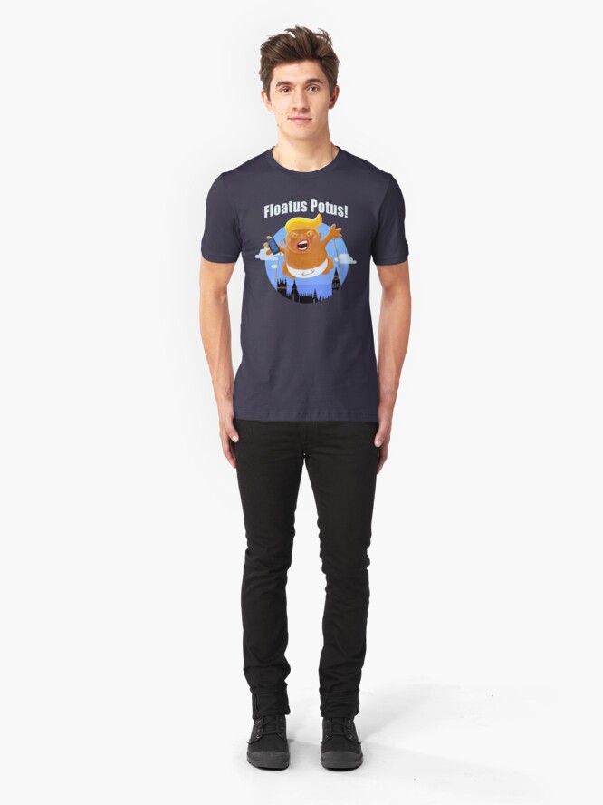 Alternate view of Trump Inflatable Baby Blimp Potus England Visit 2019 Slim Fit T-Shirt