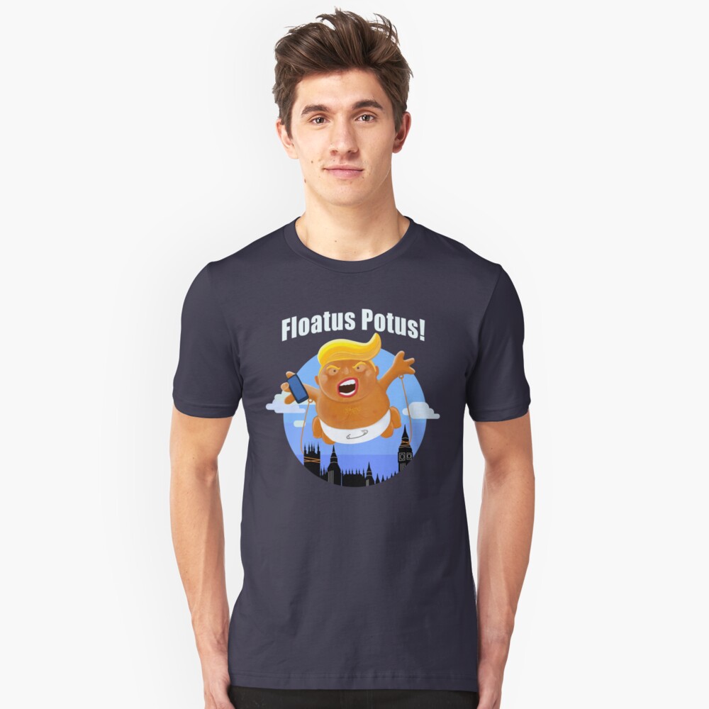 Trump Inflatable Baby Blimp Potus England Visit 2019 Slim Fit T-Shirt