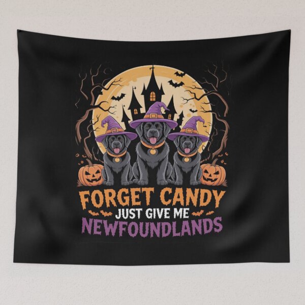 Item preview, Forget Candy Give Me Newfoundlands Halloween Cosplay Witches designed and sold by Vastingan.