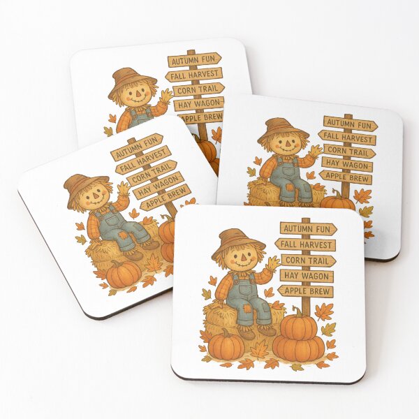 Item preview, Autumn Fun Scarecrow | Cozy Fall Harvest Pumpkin Patch Design designed and sold by inkoutninja.
