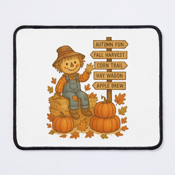 Item preview, Autumn Fun Scarecrow | Cozy Fall Harvest Pumpkin Patch Design designed and sold by inkoutninja.