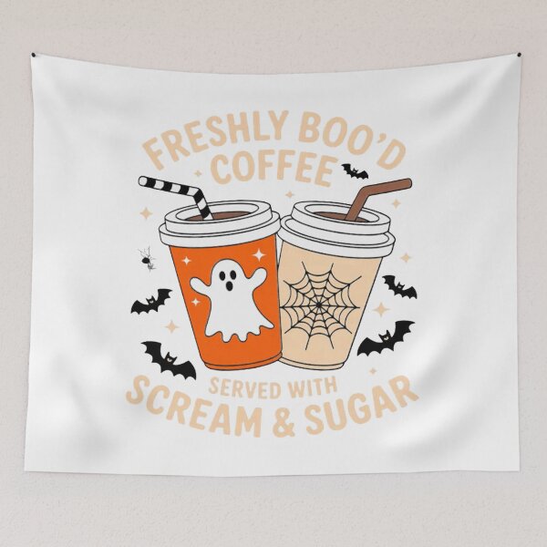 Item preview, Freshly Boo'd Coffee Lovers Ghost Halloween Coffee  designed and sold by Vastingan.