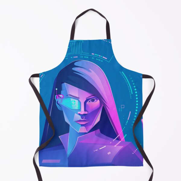 Item preview, concept of VR; virtual reality technology or augmented reality gaming, graphic of futuristic girl with vr glasses using interface designed and sold by NiamLab.