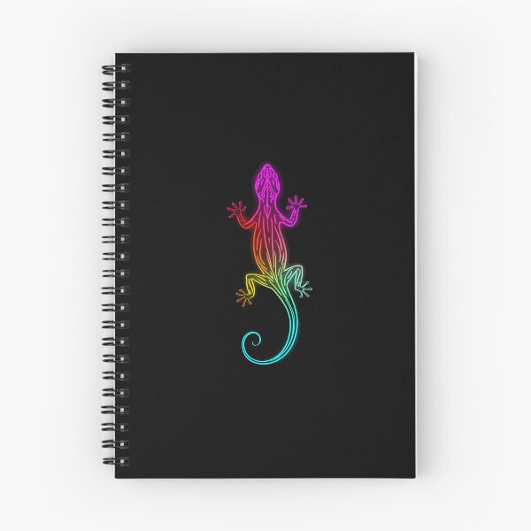 Item preview, Neon Tribal Lizard – Vibrant Abstract Glow on Black Background designed and sold by PixelVibe782.