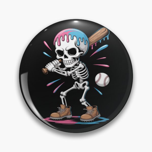 Artikelvorschau, Lustiges Baseball-Skelett-Eiscreme-Tropfen-Baseball entworfen und verkauft von Vastingan.
